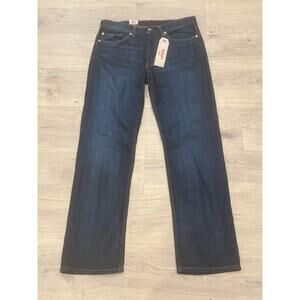 Levi's 514 Jeans Mens 34x32 Blue Cotton Denim Straight Leg Medium Wash Workwear